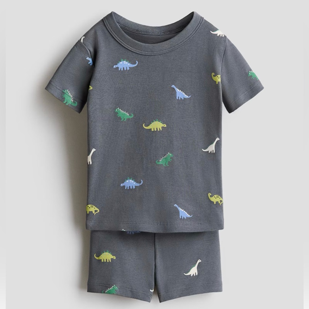 H&M Grey Dino pajamas